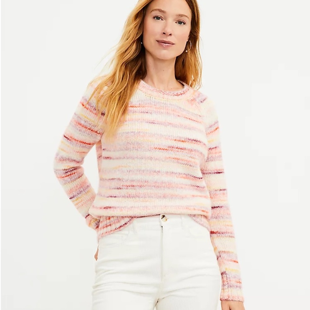 LOFT Spacedye Raglan Sweater